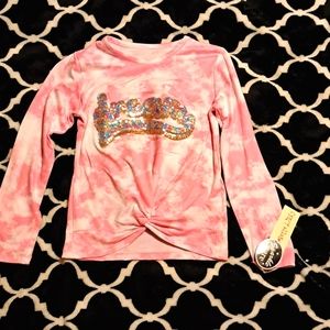 NWT Collette Lilly tie dye girl top